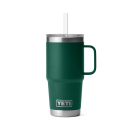 YETI Rambler 25oz Straw Mug Black Forest Green