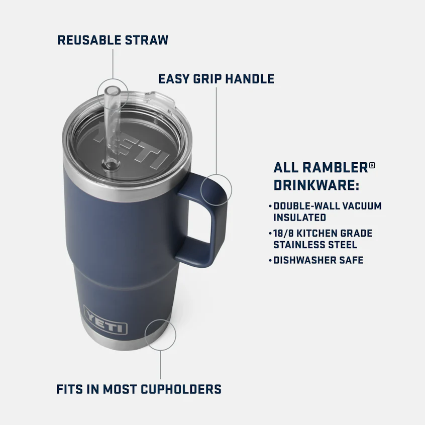 YETI Rambler 25oz Straw Mug Wild Vine Red