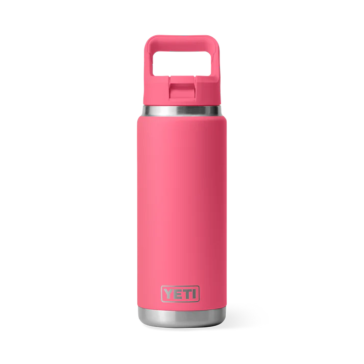 YETI Rambler 26oz Bottle With Colour Matched Straw Cap Tropical Pink